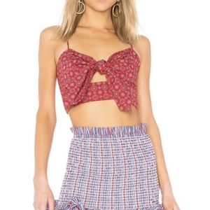 NWT Petersyn April‎ Red Bandana Cropped Top Medium MSRP $280